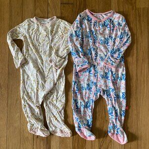 Baby Girl Footies Sleepers 3-6mo Magnetic Me